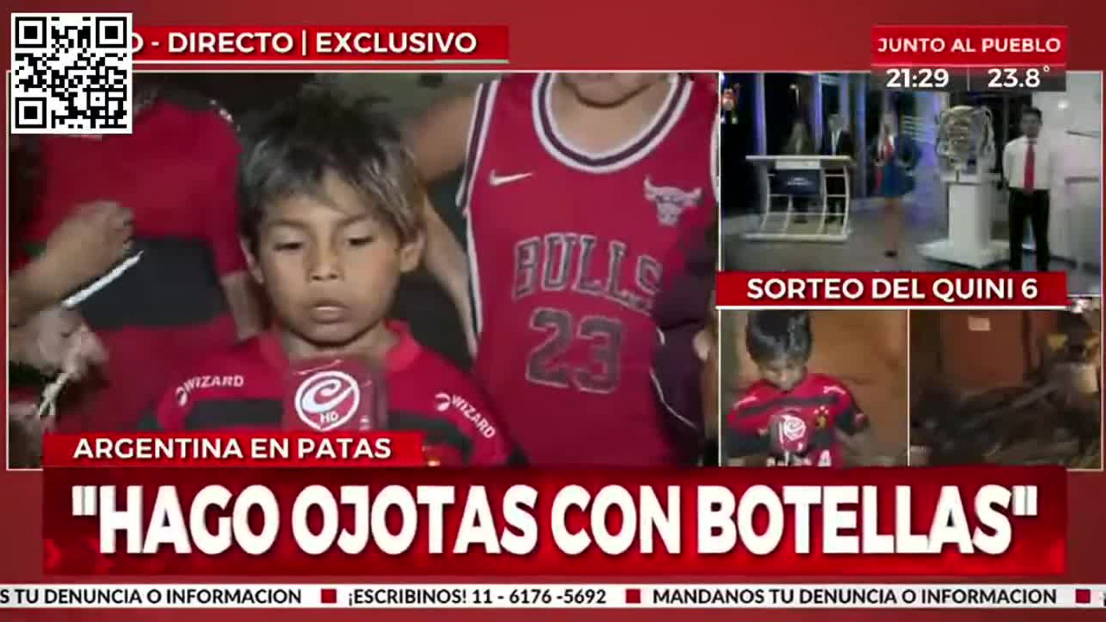 Desgarrador llanto de un nene que quiere "ser Maradona" para salir del hambre